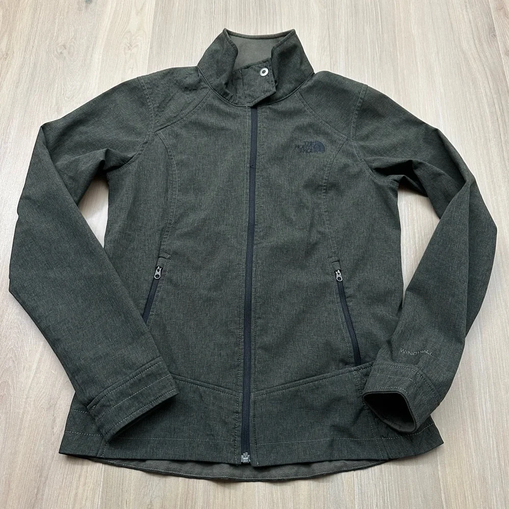 North Face Jacket Womens SMALL Calentito 2 Windwall Soft Shell Gorpcore Green